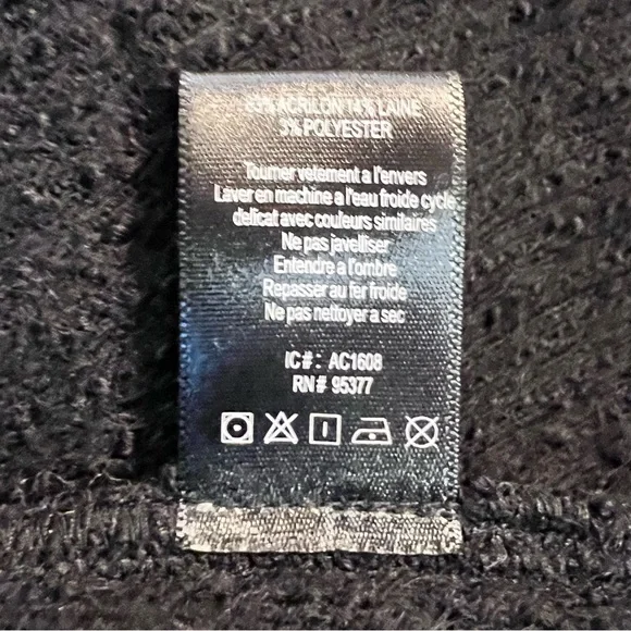 NWT Sanctuary Essential City Vest Sz S Black Double Breasted Teddy Wool Blend - Picture 16 of 16